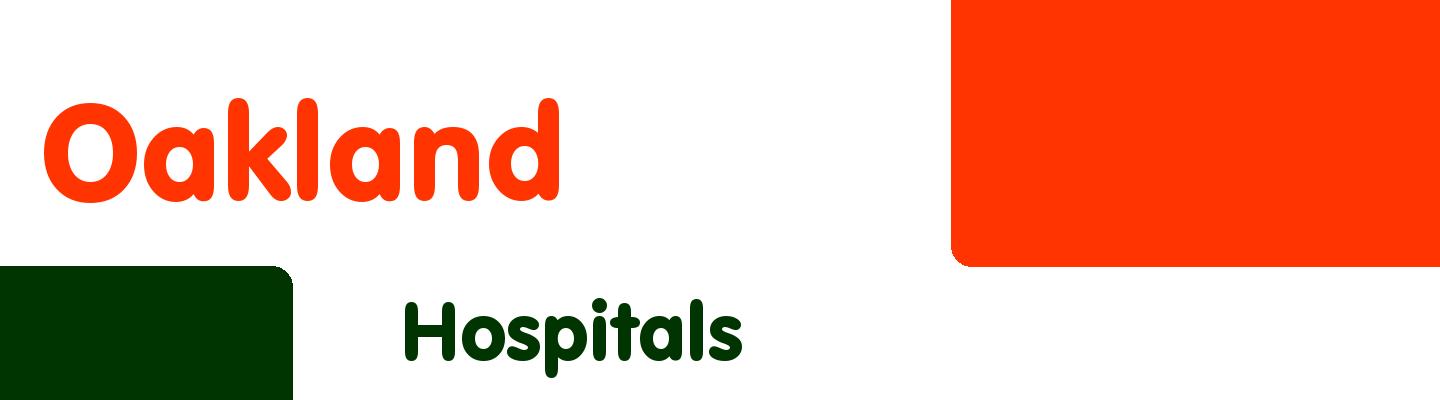 Best hospitals in Oakland - Rating & Reviews