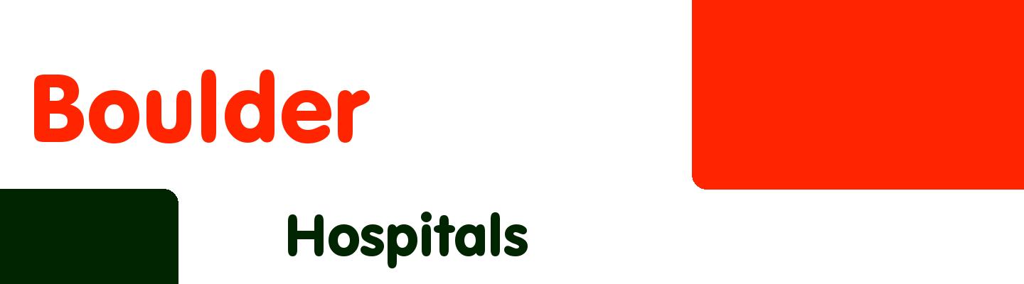 Best hospitals in Boulder - Rating & Reviews