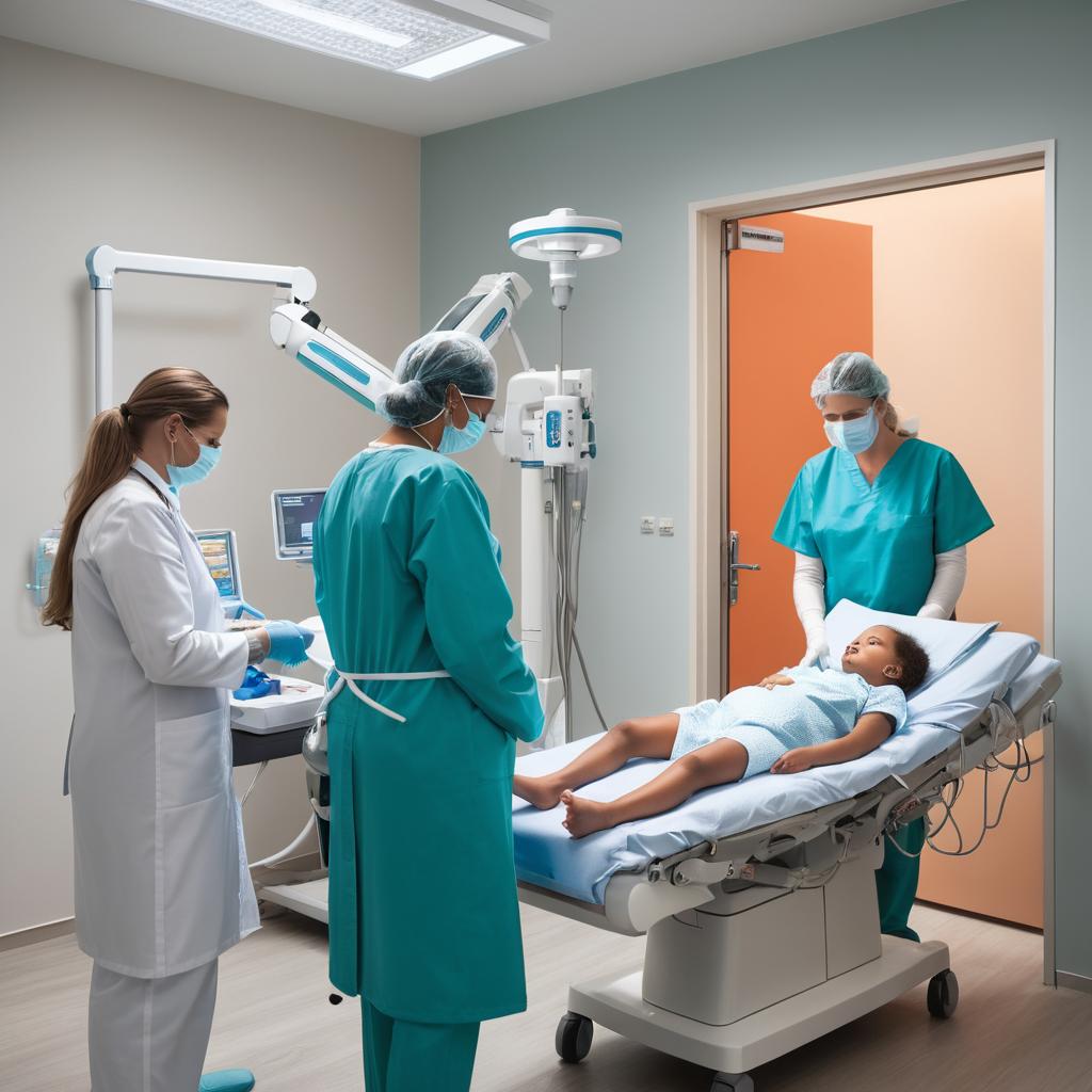 In Gelsenkirchen, Germany, mothers and children await innovative procedures such as hysteroscopic sterilization and epidural steroid injections at Katholisches Kliniikum Bochum and St. Josef Hospiatal, utilizing telemedicine, robot-assisted surgery, artificial intelligence, and other advanced technology to deliver superior healthcare services.